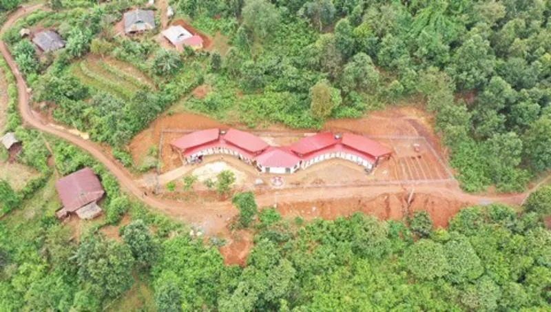 Một trong những ngôi trường do Vietlott và người trúng thưởng chung tay xây dựng.