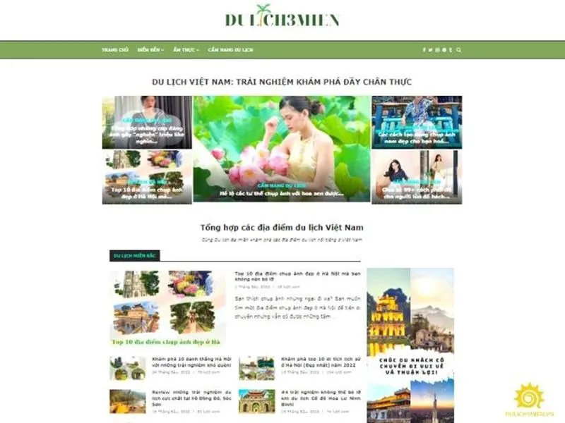 Website dulich3mien.vn - Trải nghiệm du lịch chân thực Website dulich3mien.vn - Trải nghiệm du lịch chân thực