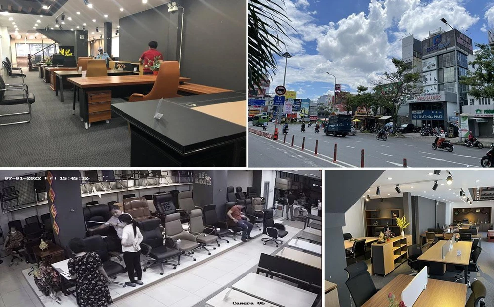 Các sản phẩm bàn trưng bày ở showroom