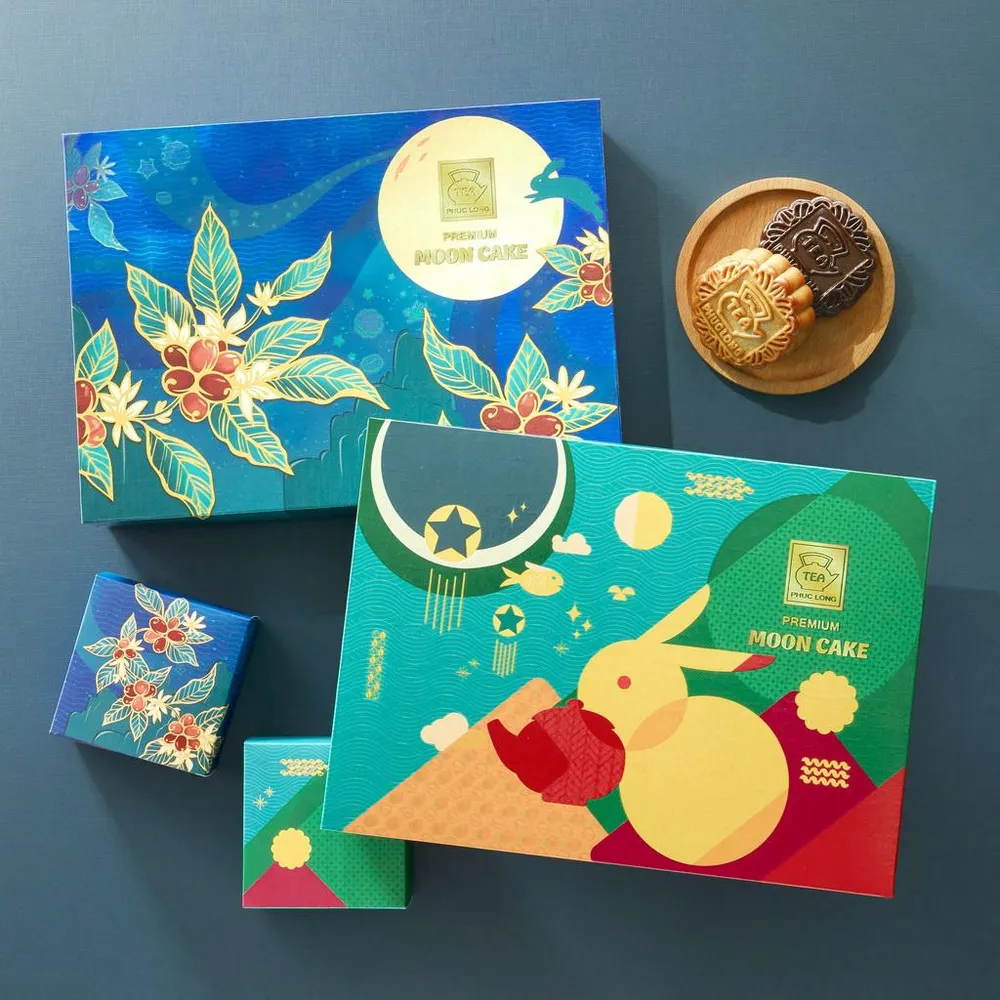 Bánh trung thu Tứ Quý Thưởng Nguyệt - Tứ Quý Nguyệt Hoa từ Phúc Long. Bánh trung thu Tứ Quý Thưởng Nguyệt - Tứ Quý Nguyệt Hoa từ Phúc Long.