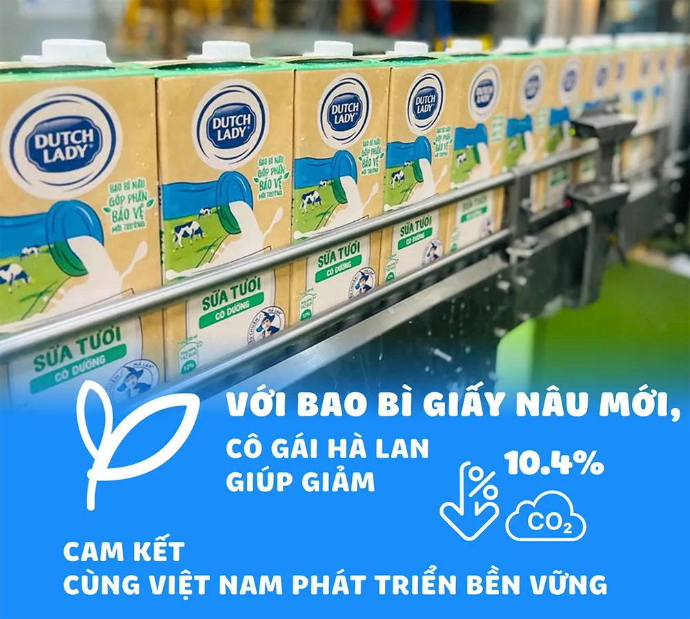 Với bao bì nâu mới, Cô gái Hà Lan giúp giảm hơn 10% khí thải CO2 ra môi trường.