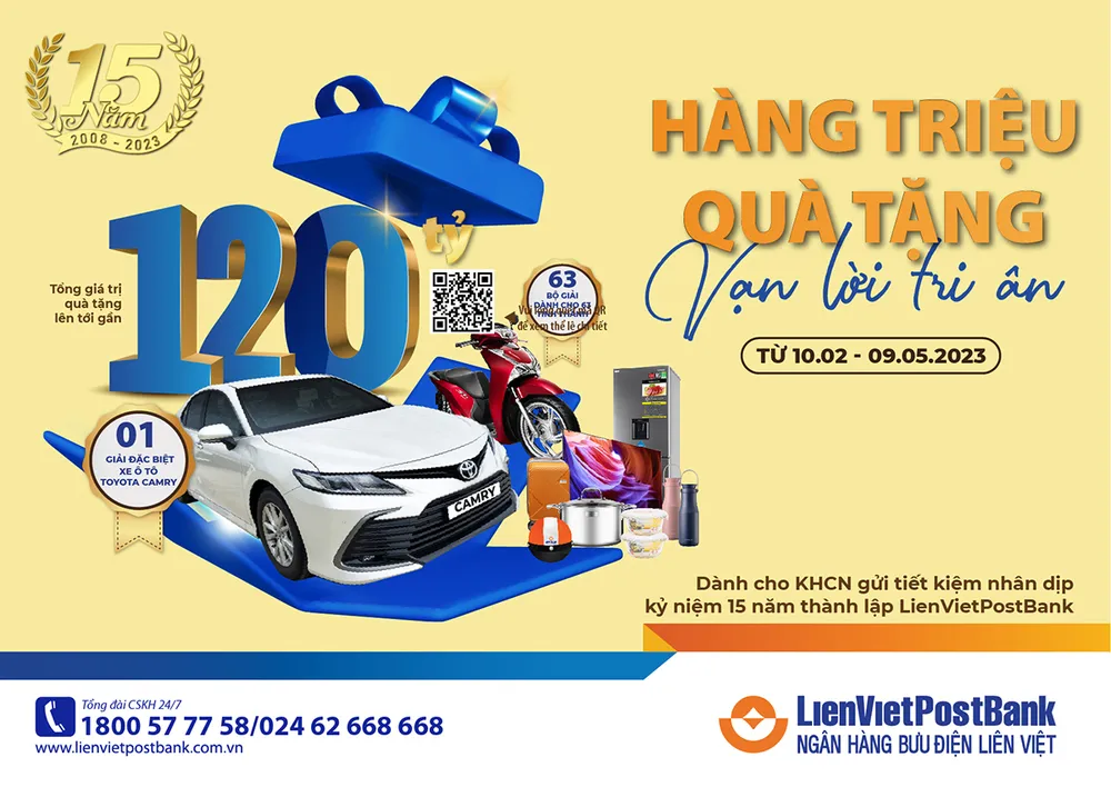 Poster chương trình khuyến mãi của LienVietPostBank