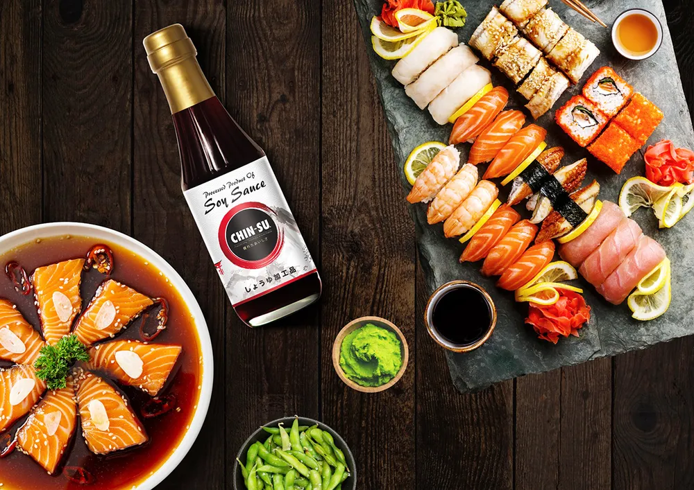 Một trong những sản phẩm được yêu thích hàng đầu của Masan tại Việt Nam - nước tương Chin-su 100% lên men tự nhiên chuẩn Nhật - là mảnh ghép không thể thiếu trong bộ sưu tập gia vị Chin-su chuẩn Nhật. Một trong những sản phẩm được yêu thích hàng đầu của Masan tại Việt Nam - nước tương Chin-su 100% lên men tự nhiên chuẩn Nhật - là mảnh ghép không thể thiếu trong bộ sưu tập gia vị Chin-su chuẩn Nhật.
