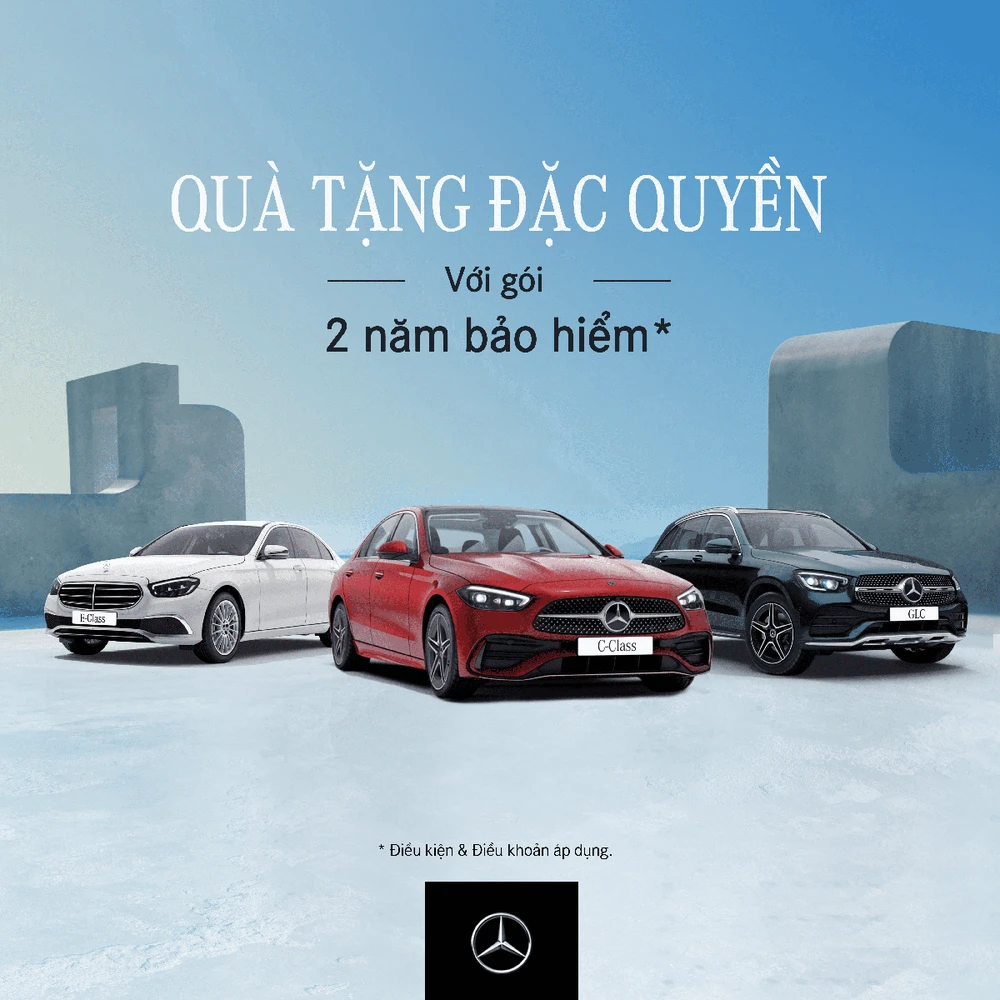 Quà tặng đặc quyền với gói bảo hiểm ô tô MBI (Mercedes-Benz Insurance) 2 năm dành cho khách hàng mua xe mới.