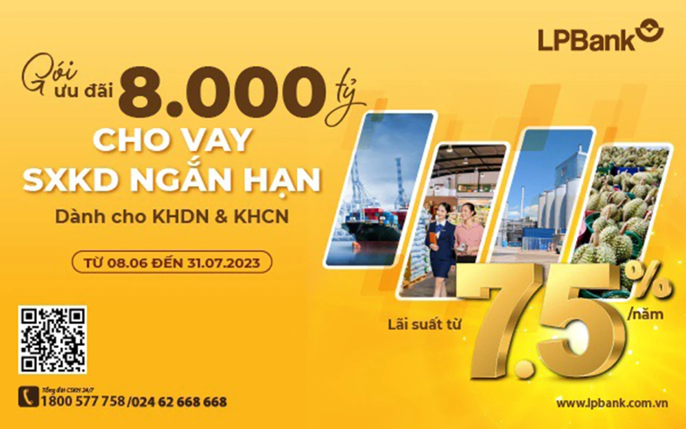 Gói vay ưu đãi 8.000 tỷ đồng của LPBank.