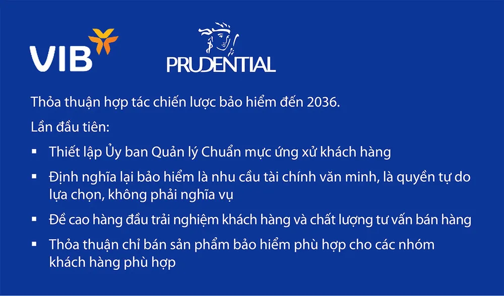 Những mục tiêu cốt lõi được xác lập giữa Prudential Việt Nam &amp; VIB.
