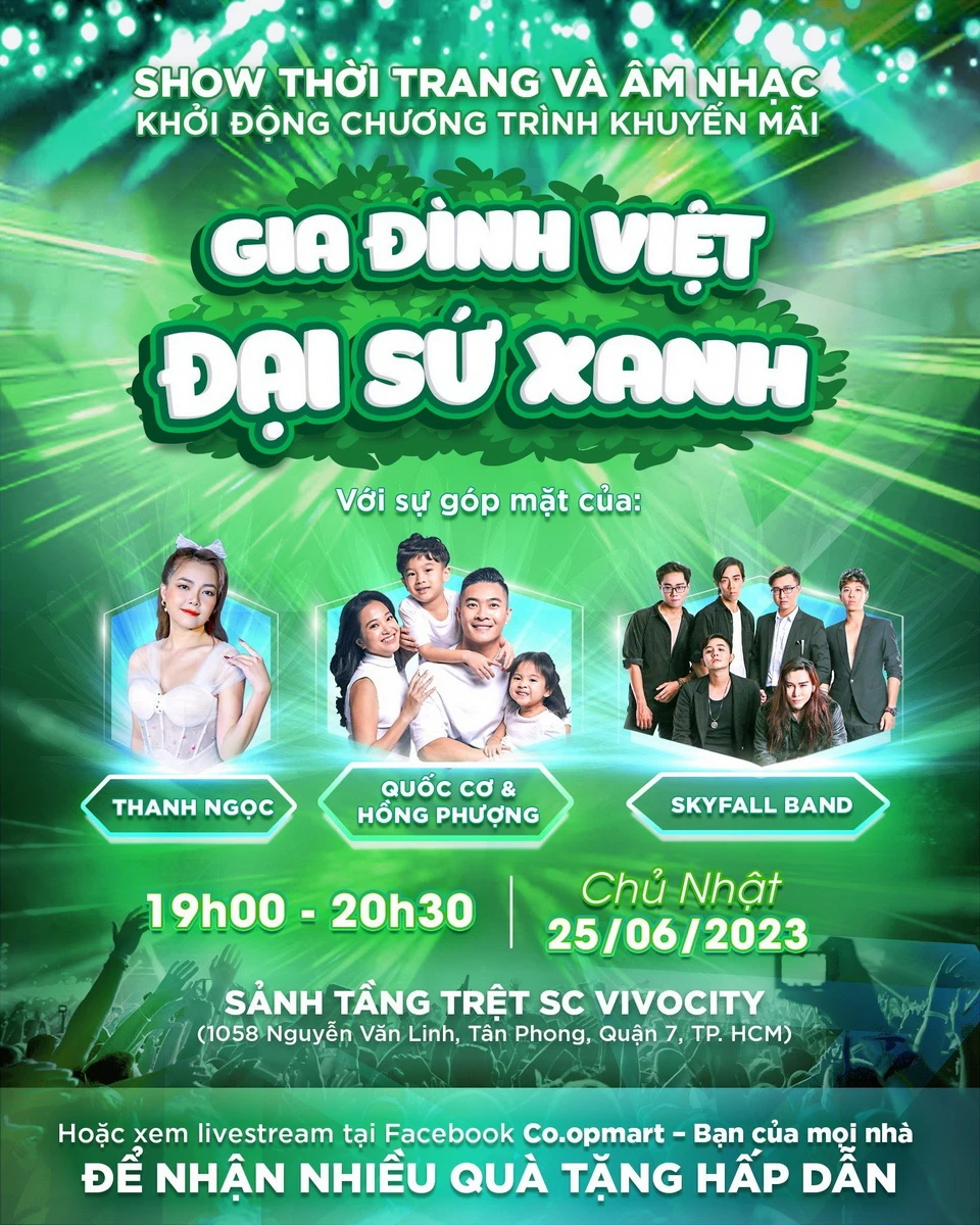 Show thời trang - âm nhạc sẽ diễn ra lúc 19 giờ, chủ nhật, ngày 25-6 tại SC ViVo City, quận 7, TP.HCM