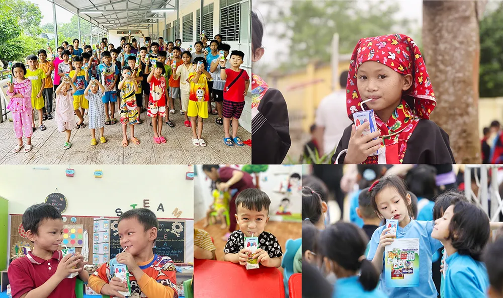 Gần 400.000 hộp sữa đã trao đến trẻ em có hoàn cảnh khó khăn trong đợt 1 năm 2023.