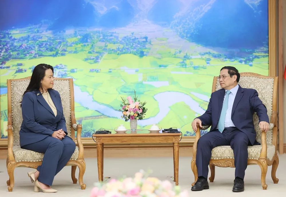 Thủ tướng đề nghị các doanh nghiệp Hoa Kỳ tăng cường đầu tư vào Việt Nam. Ảnh: Nhật Bắc