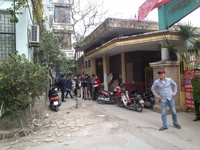 Hiện trường nơi xảy ra án mạng.