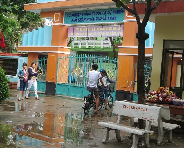 Trường THCS Trần Quốc Toản (TP Tuy Hòa, Phú Yên) nơi xảy ra vụ việc