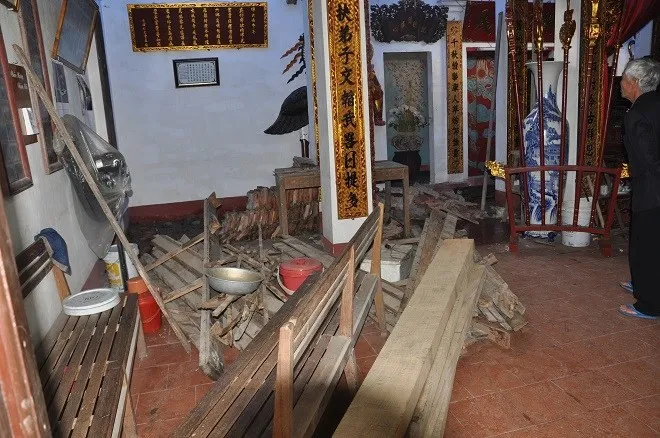 Tháo dỡ đình cổ lấy gỗ sưa đem bán ảnh 1 Tháo dỡ đình cổ lấy gỗ sưa đem bán ảnh 1