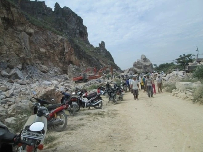 Hiện trường vụ tai nạn.