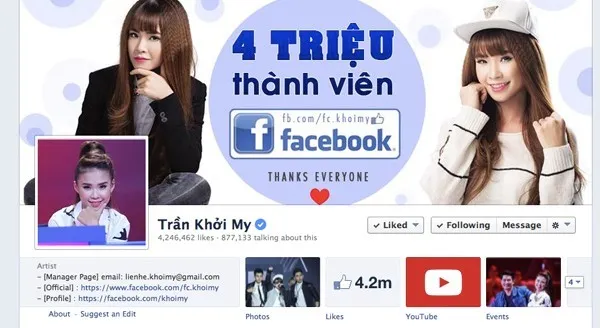 Nữ ca sĩGửi cho anh -Khởi My-được nhiều người mến mộ bởi lối sống lành mạnh, giản dị và đặc biệt là không scandal. Để có được ngày hôm nay, ngoài tài năng, Khởi My đã không ngừng nỗ lực, vươn lên. Cô từng nhận được nhiều giải thưởng từ các cuộc thi âm nhạc và chương trình truyền hình thực tế. Đó cũng là lý do nữ ca sĩ sinh năm 1990 luôn có mặt trong danh sách những sao ngoan hiền và sở hữu lượng fan khủng của showbiz Việt. Hiện tại, fanpage của Khởi My đã có hơn 4,2 triệu lượt người theo dõi. Nhập mô tả cho ảnh