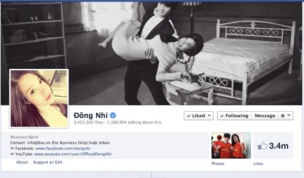 Đông Nhicũng thuộc type gái ngoan của showbiz Việt. Theo đuổi con đường nghệ thuật khá nhiều năm nhưng bạn gái Ông Cao Thắng luôn tỉnh táo né tránh những scandal hay điều tiếng không hay. Những thành công trong sự nghiệp cầm micro và chuyện tình ngọt ngào kéo dài 5 năm với Ông Cao Thắng khiến Đông Nhi nhận được sự quan tâm đặc biệt từ người hâm mộ. Fanpage của Đông Nhi có hơn 3,4 triệu lượt yêu thích. Nhập mô tả cho ảnh