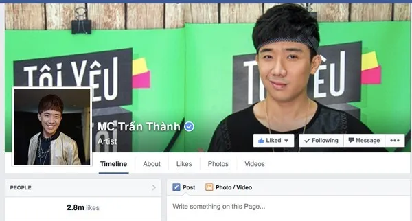 Trấn Thànhhiện được coi là ông hoàng của các gameshow. Với cách dẫn dí dỏm, hài hước, anh có thể đảm đương vai trò MC của nhiều thể loại chương trình, từ dành cho người lớn tới trẻ nhỏ. Chính vì thế, Trấn Thành nhận được sự quan tâm đặc biệt từ dư luận. Fanpage của anh cũng thu hút 2,8 triệu lượt yêu thích. Sau chuyện tình ồn ào với người đẹp Mai Hồ, MC sinh năm 1987 càng được "săn lùng" và chú ý hơn. Nhập mô tả cho ảnh