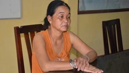 Nguyễn Thị Phước tại cơ quan điều tra.