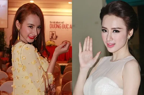 Angela Phương Trinh đã bỏ ra khoảng 35 triệu để thực hiện phương phápnâng mũi S-linebằng sụn ở tai (ảnhtrái). Tuy nhiên, cuộc phẫu thuật này không thành công như mong đợi, phần sống mũi của cô bị cho là dài và thiếu cân xứng với khuôn mặt. Sau khi chỉnh sửa lại lần nữa, người đẹp mới hoàn toàn hài lòng (ảnh phải). vff.jpg