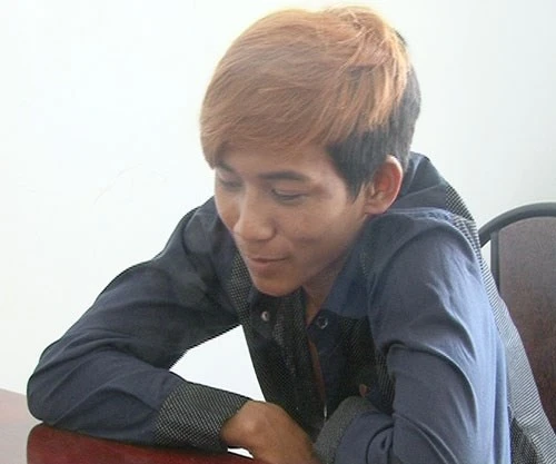 Bị can Tâm tại cơ quan công an. 