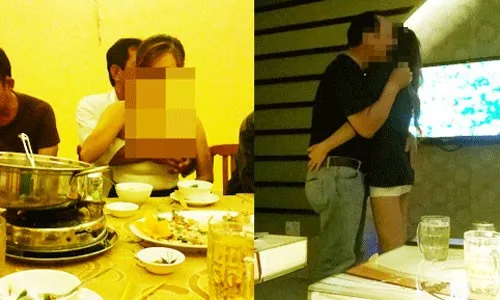 Cử chỉ “thân thiết thái quá” giữa khách và nhân viên phục vụ. Cử chỉ “thân thiết thái quá” giữa khách và nhân viên phục vụ.