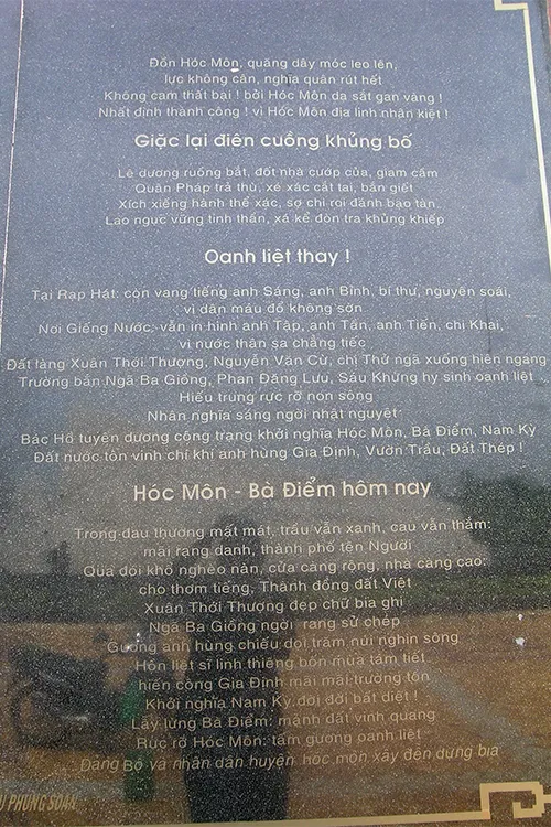 Chùm ảnh Văn bia tại Đền Tưởng niệm Ngã Ba Giồng (2) ảnh 5 Chùm ảnh Văn bia tại Đền Tưởng niệm Ngã Ba Giồng (2) ảnh 5