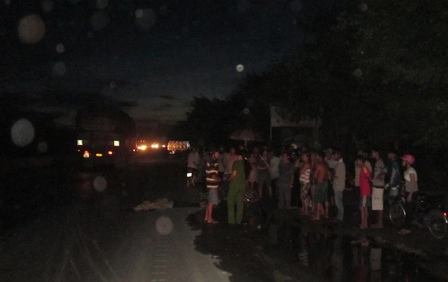 Hiện trường vụ tai nạn.