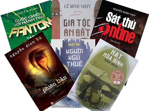 Bìa sách in các tác phẩm văn học trẻ