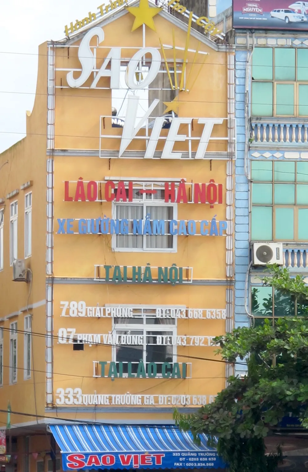 Trụ sở của hãng xe Sao Việt đóng tại TP Lào Cai.