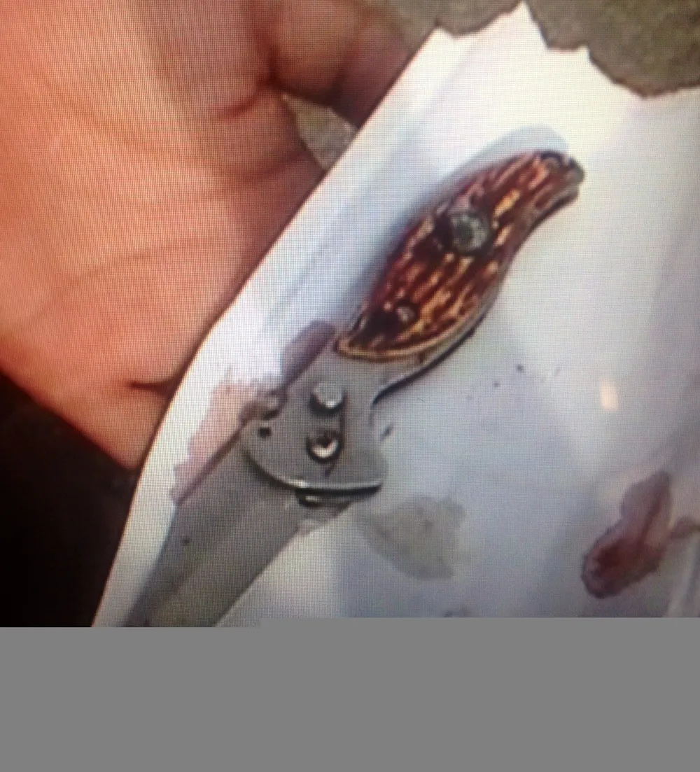 Hung khí là một con dao xếp, tìm được cách hiện trường hơn 100m