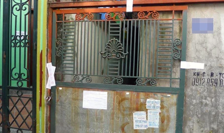 Nhà trọ nơi xảy ra vụ án mạng.