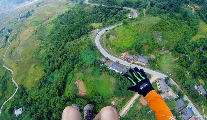 Vẻ đẹp mùa vàng Mù Cang Chải từ dù lượn ảnh 8