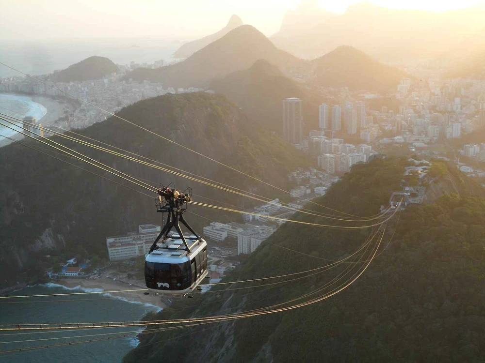 Cáp treo trên núi Aiguille du Midi, Pháp