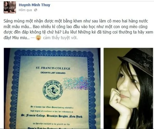 Những sao Việt có thành tích học tập đáng nể