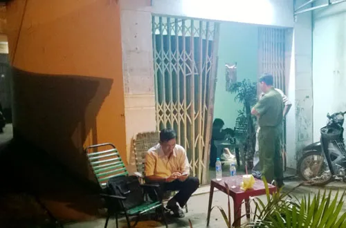 Hiện trường hôm xảy ra vụ án. Ảnh:An Nhơn Hiện trường hôm xảy ra vụ án. Ảnh: An Nhơn