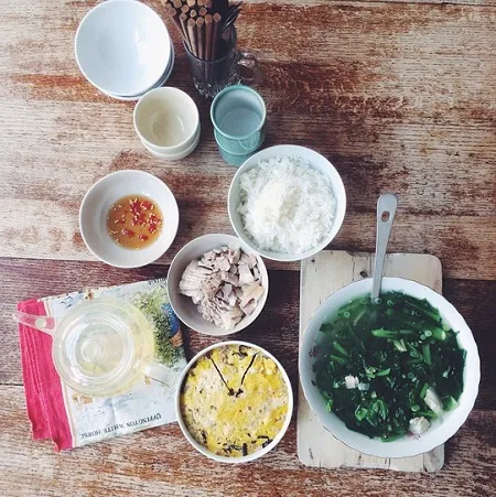 Trứng đúc thịt, nấm