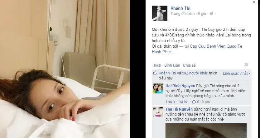 Khánh Thi, Phan Hiển, nhập viện, kém 12 tuổi, học trò, có bầu Khánh Thi, Phan Hiển, nhập viện, kém 12 tuổi, học trò, có bầu