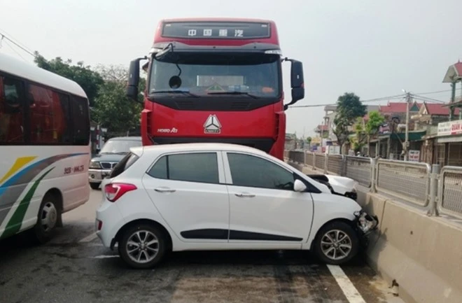 Hiện trường vụ tai nạn.