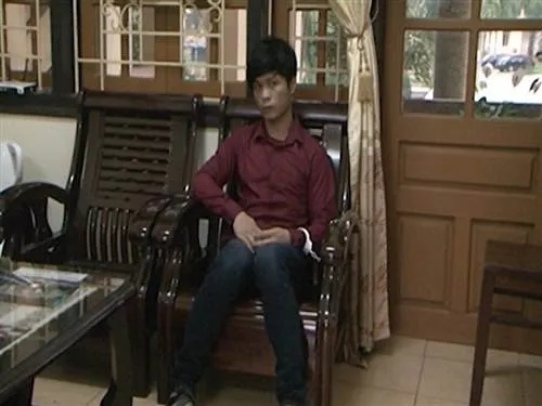 Đối tượng Lý Văn Chúc sau khi bị bắt giữ.