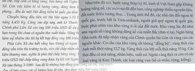 Những đoạn liên quan đến việc bán 40 tấn vàng trong cuốn sách Lịch sử Ngân hàng Ngoại thương Việt Nam Những đoạn liên quan đến việc bán 40 tấn vàng trong cuốn sách Lịch sử Ngân hàng Ngoại thương Việt Nam