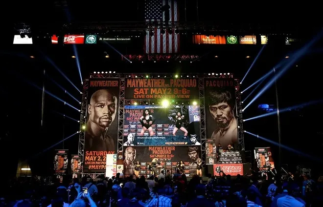 11.500 người đến xem Mayweather và Pacquiao kiểm tra cân nặng ảnh 5 image photo