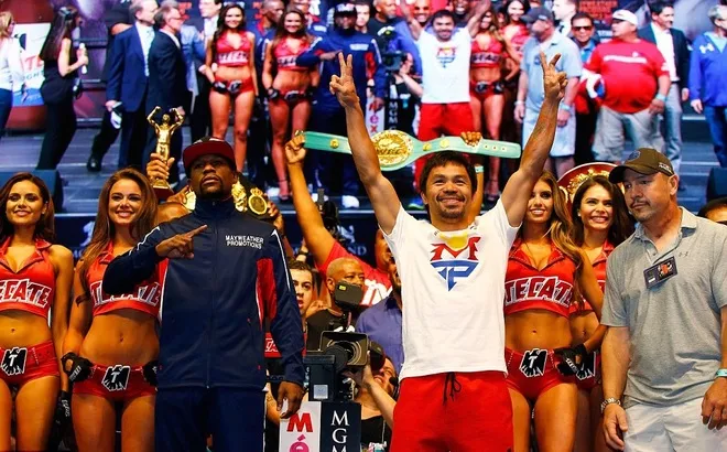 11.500 người đến xem Mayweather và Pacquiao kiểm tra cân nặng ảnh 8 image photo