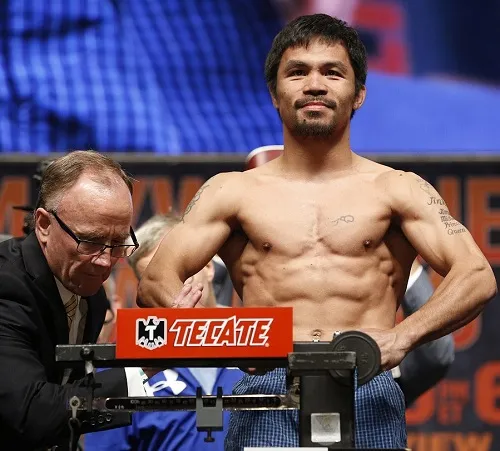 11.500 người đến xem Mayweather và Pacquiao kiểm tra cân nặng ảnh 3 image photo