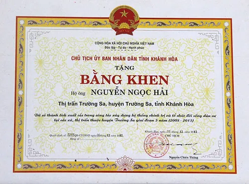 Công dân Trường Sa được xác nhận là con liệt sĩ sau 35 năm ảnh 4 Công dân Trường Sa được xác nhận là con liệt sĩ sau 35 năm ảnh 4