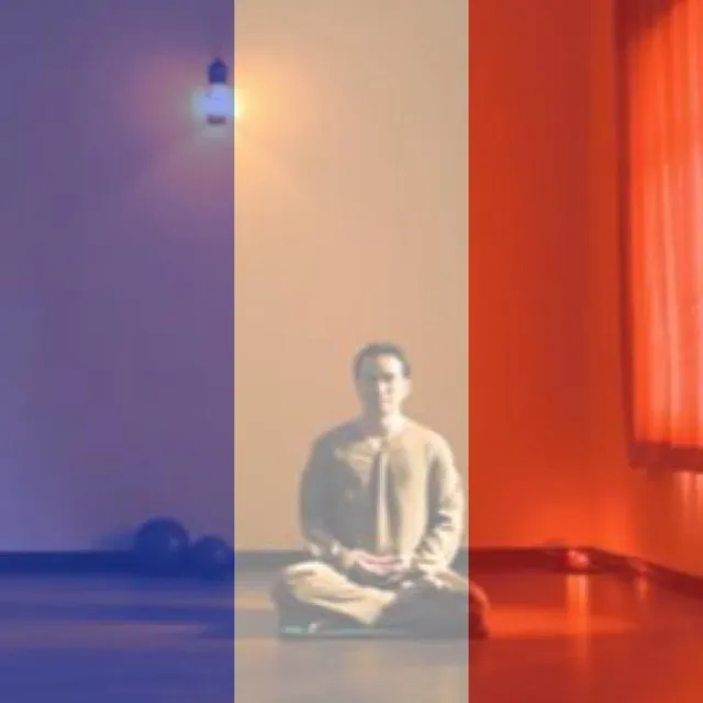 Diễn viên Chi Bảo chọn cách ngồi thiền để gửi năng lượng bình an cho người dân Pháp.