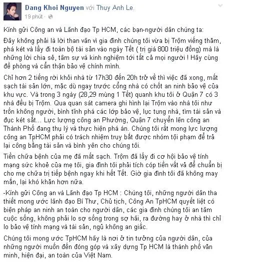 Đăng Khôi mất gần tỉ đồng,Đăng Khôi