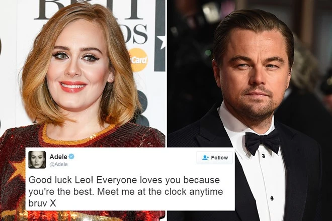 Adele chúc Leonardo DiCaprio đoạt Oscar 