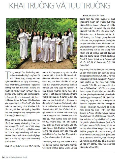 'Khai giảng' hay 'khai trường' ? ảnh 3