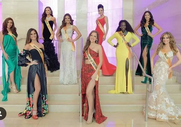 Nguyễn Thị Loan trông rạng rỡ, tươi tắn, không hề kém cạnh khi đọ sắc với dàn thí sinh gợi cảm. Á hậu cũng đã có phần giới thiệu tự tin trước ban tổ chức và các thí sinh. Ảnh NGÔI SAO