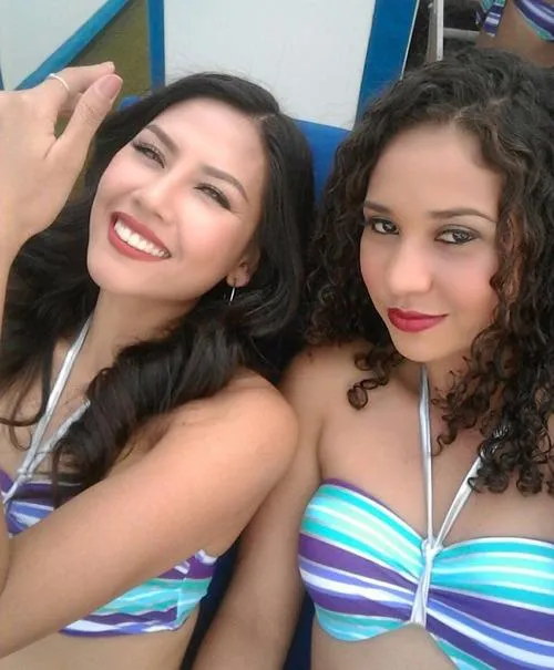 Cô rất tự tin về vóc dáng và không hề thua kém bất cứ thí sinh quốc tế nào. Ảnh NGÔI SAO