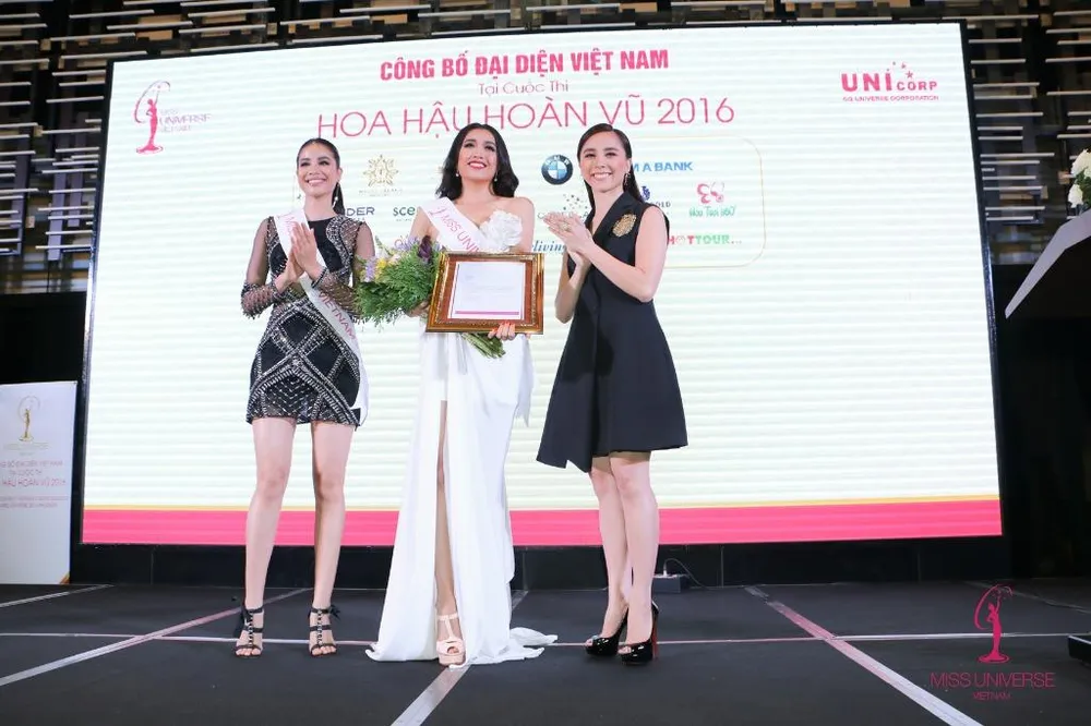 Lệ Hằng đại diện Việt Nam thi Hoa hậu Hoàn vũ 2016 ảnh 11 Hoa hậu Phạm Hương, Lệ Hằng và Á hậu Dương Trương Thiên Lý